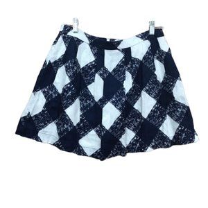 Boden Size 8 white and dark navy blue skirt NWT!